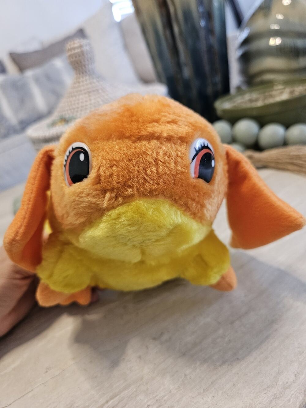 Vintage Patamon Digimon Plush House of Toy Co Orange Yellow Bootleg Plushie 6"